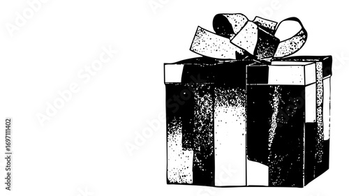 Vector Festive gift box with ribbon