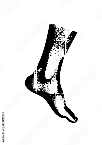 Vector Black Sock Foot