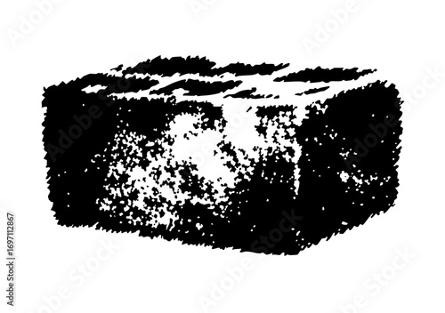 Vector Abstract brushstroke texture with fragmented .
