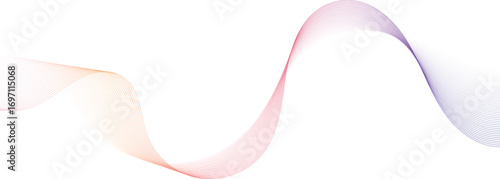 Abstract purple and pink waves flow gracefully on a white background, creating a soft and elegant wave Vector abstract colorful flowing wave lines isolated on white background. 