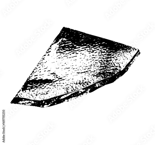 Vector Detailed of a triangular cheese slice.