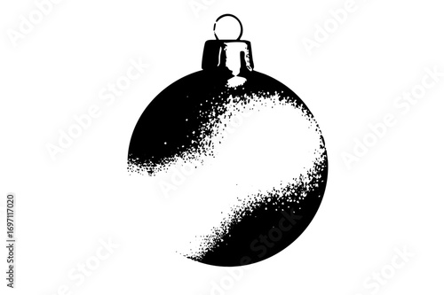 Vector Minimalist black and white ornament with a fractured .