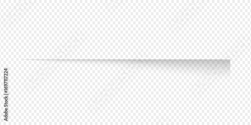 Page dividers with transparent shadows, isolated. Pages separation vector set. Transparent realistic paper shadow effects. Web banner. Element for frame shadow. Vector design for website, text, border