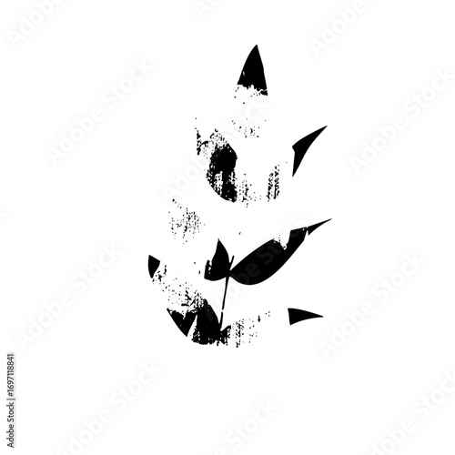 Vector Abstract smiling face with fragmented shapes.