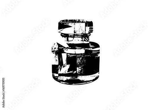 Vector Abstract bottle with cork stopper