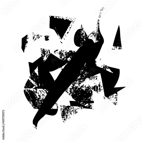 Vector Abstract dynamic shapes create a bold energetic composition.