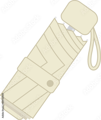 Beige color Folding Umbrella Compact icon.