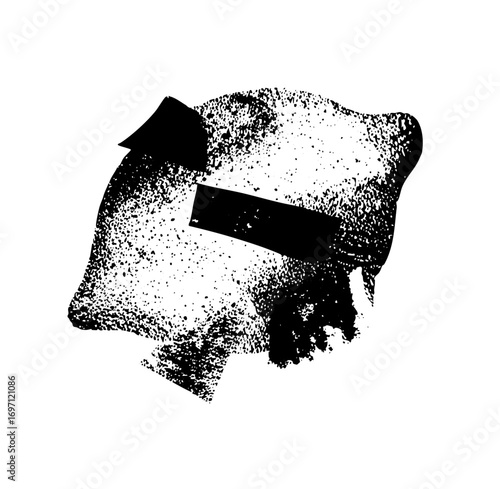 Vector Distressed recycle arrow with a horizontal bar.