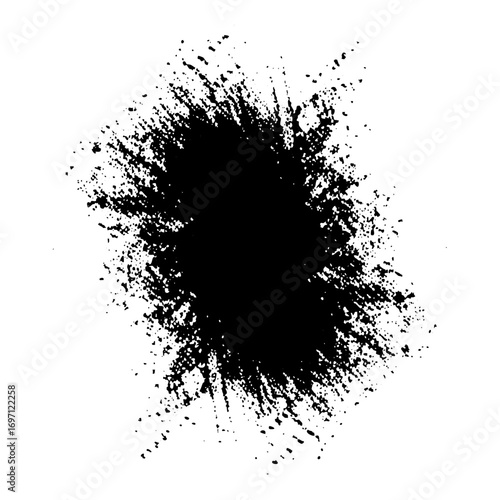 Vector Abstract splatter shape with rough edges.