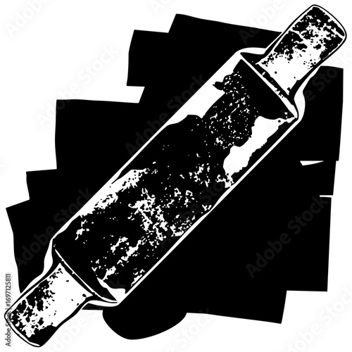 Vector Vintage bottle with cork stopper .