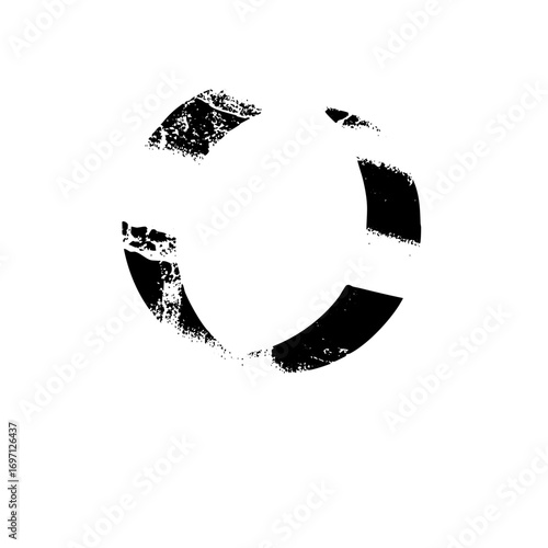 Vector Abstract circular with fragmented shapes.