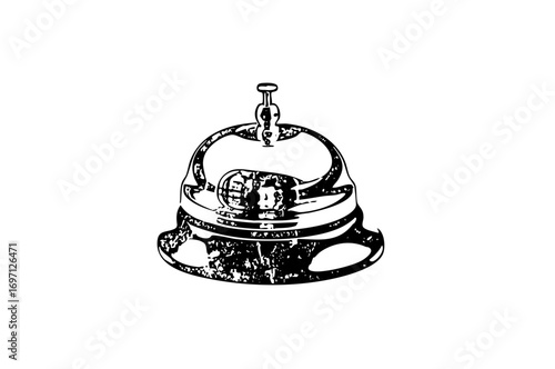 Vector Vintage hotel service bell