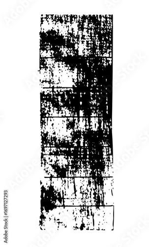 Vector Abstract distressed rectangle with scattered speckles.
