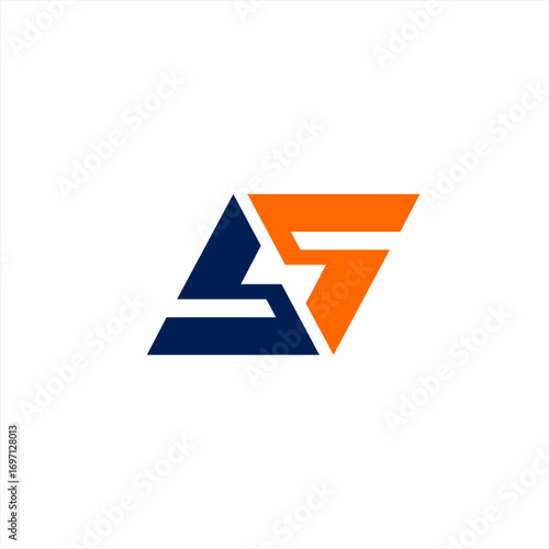 Modern abstract number sixty five logo design.