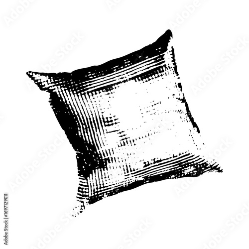 Vector Detailed of a textured cushion.
