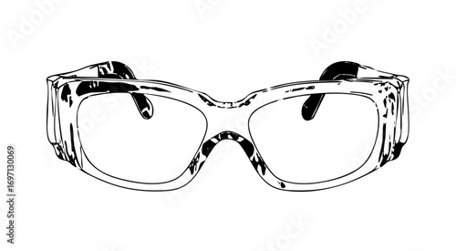 Vector Detailed vector of protective eyewear.