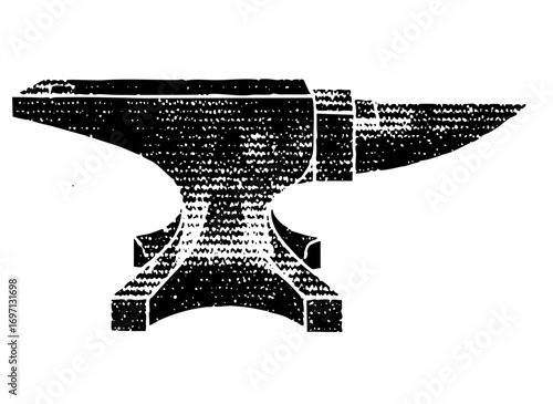 Vector Vintage blacksmith anvil with horn