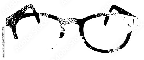 Vector Vintage spectacles with a distressed texture.