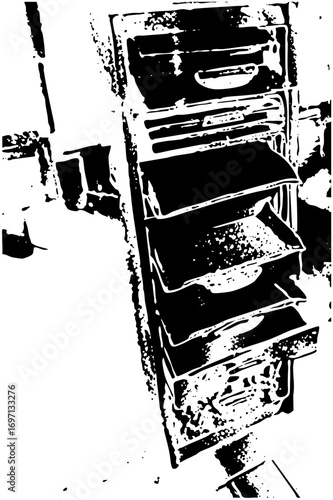 Vector Elevator interior with open doors and stainless steel panels.