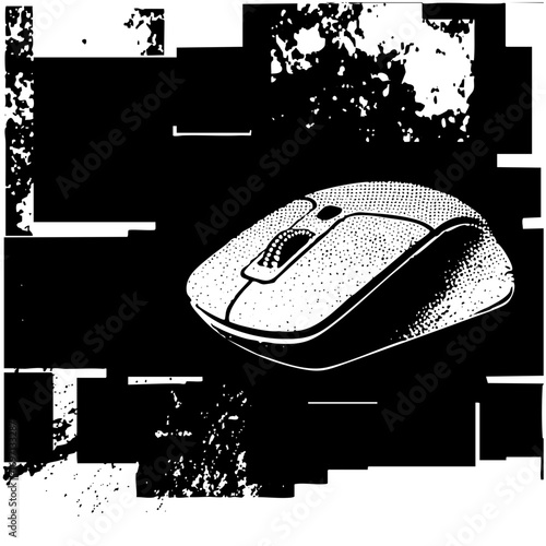 Vector Detailed vector of a computer mouse.