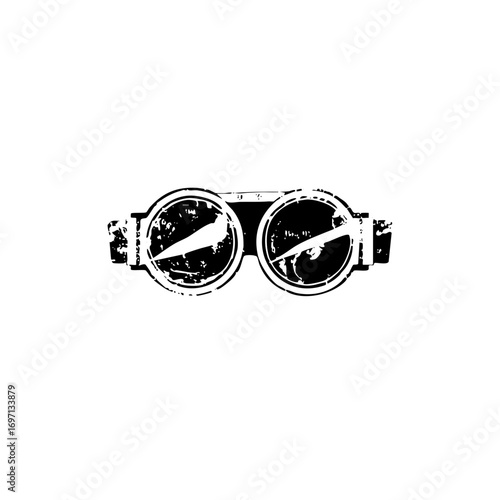 Vector Retro styled eyewear with bold lines.