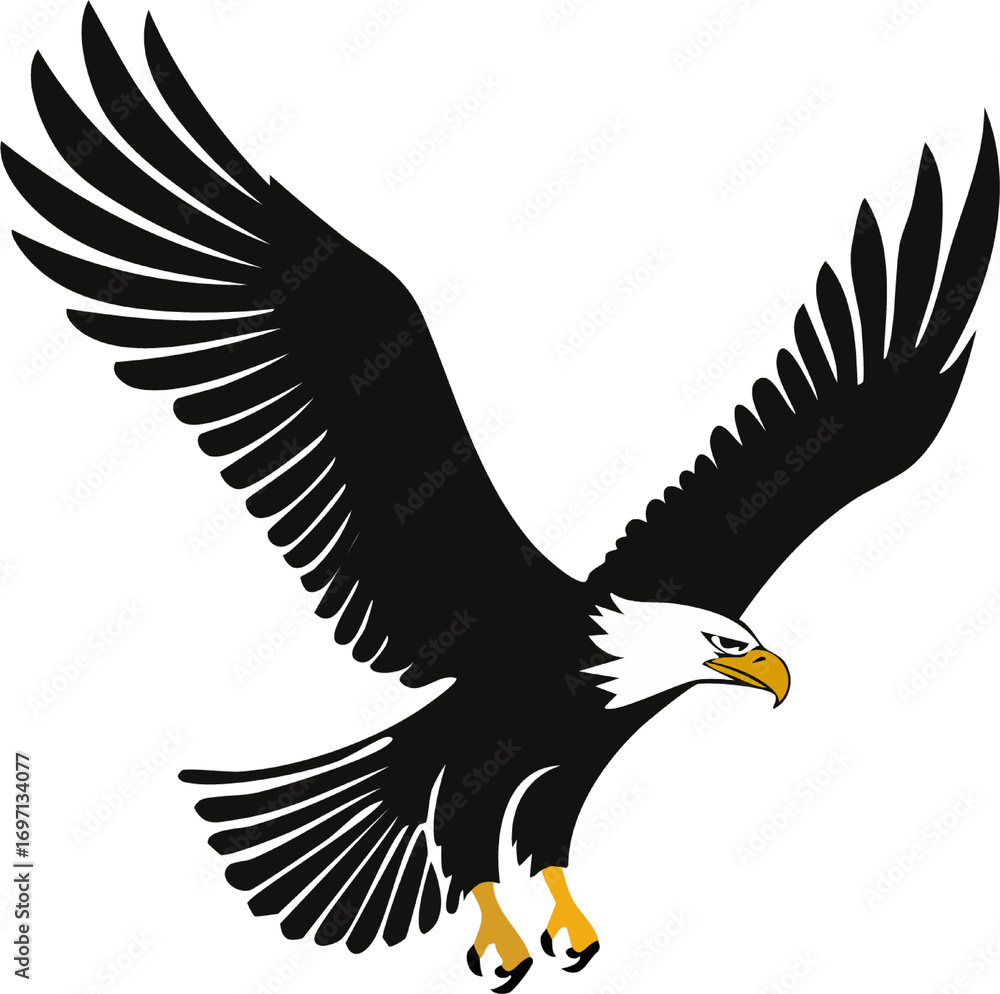 Obraz premium Illustration of a soaring eagle