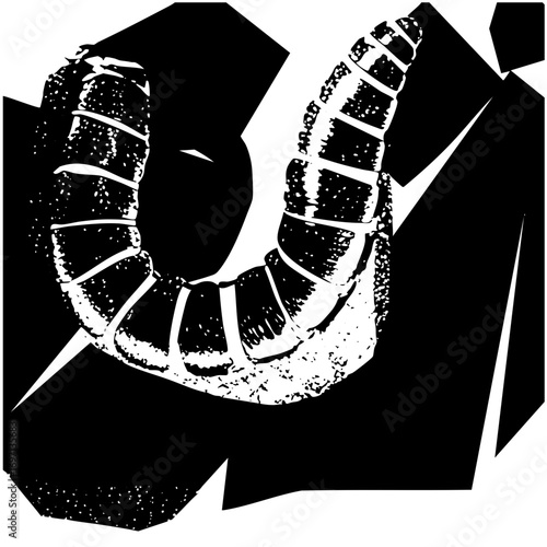 Vector Stylized footwear depicts a running shoe with dynamic lines.