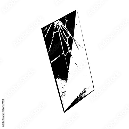 Vector Shattered screen depicts a broken digital display.