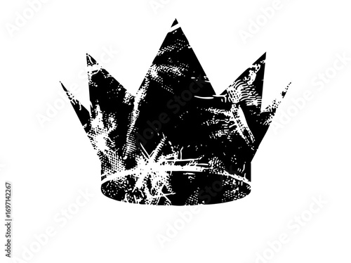 Vector Detailed black crown with a textured finish.