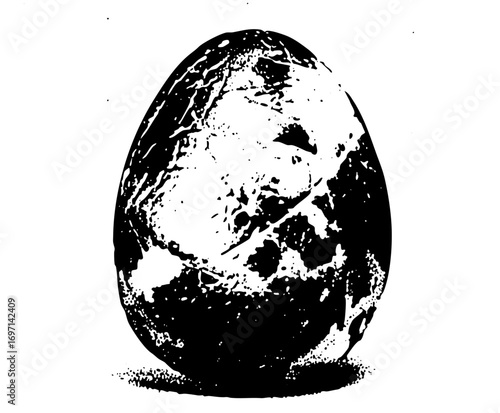 Vector Detailed of a textured Earth globe.
