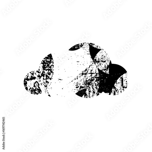 Vector Abstract dinosaur head with textured details.