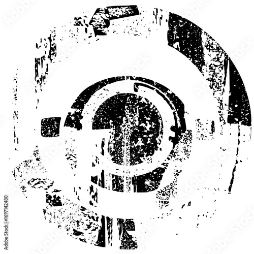 Vector Distressed target with central circular element.