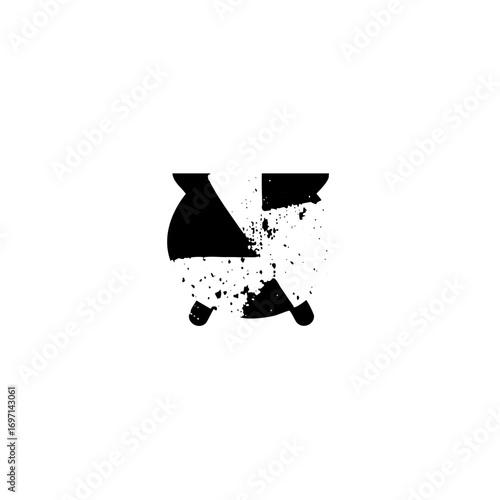 Vector Abstract shattered form creates a dynamic element.