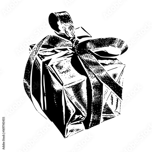 Vector Elegant gift box with ribbon