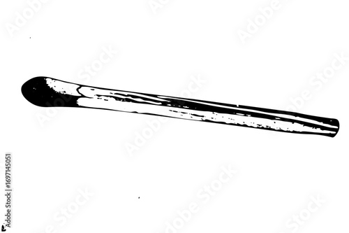 Vector Black and White Matchstick