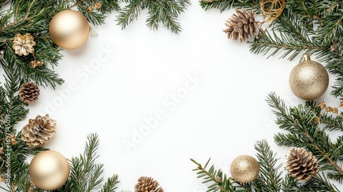 Gold christmas frame