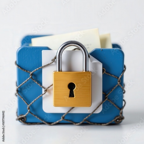 Secure Lock on Document Holder with Notes and Paperwork Inside