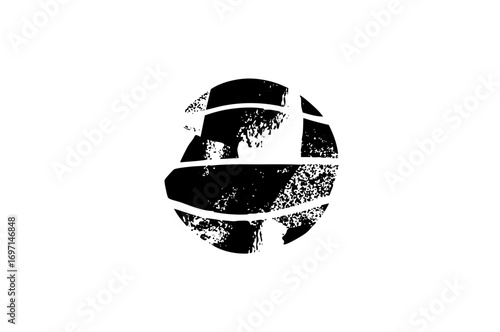 Vector Abstract globe with fragmented .