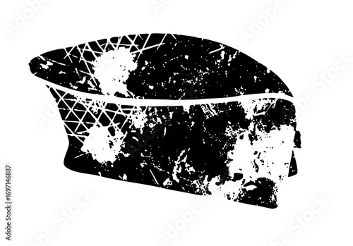 Vector Distressed of a stylized cap .