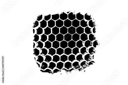 Vector Abstract hexagonal with dissolving edges creates a modern .