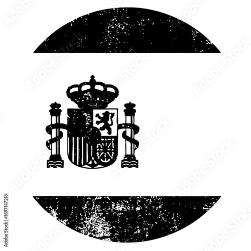 Vector Emblematic shield with a crown and heraldic .