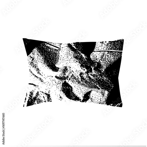 Vector Abstract portrait of two individuals in distressed vector style.