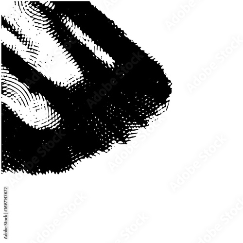 Vector Abstract hands gesture with dynamic lines .