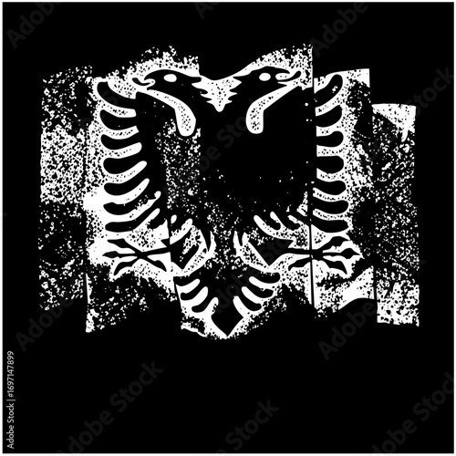Vector Detailed heraldic eagle with outstretched wings.