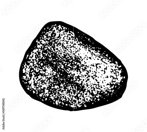 Vector Abstract speckled stone with rough edges.