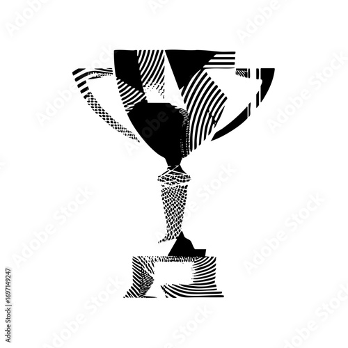 Vector Abstract trophy with linear