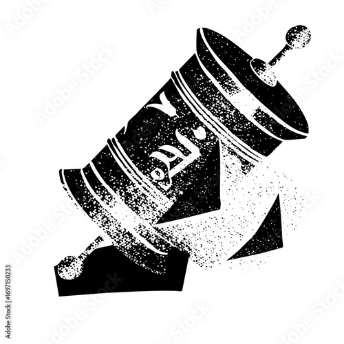 Vector Vintage cannon with decorative elements