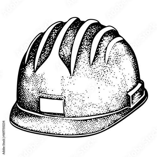 Vector Detailed of a protective construction helmet.