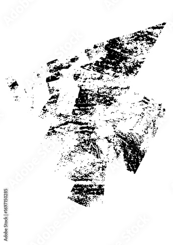 Vector Abstract portrait of a mans face in a distressed vector style.