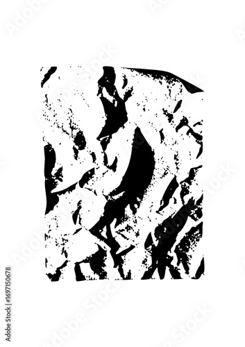 Vector Abstract black shapes create a dynamic fragmented composition.